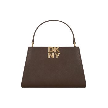 Geanta dama  Foster - piele naturala - Maro pamantiu - 16 x 23 x 8 cm