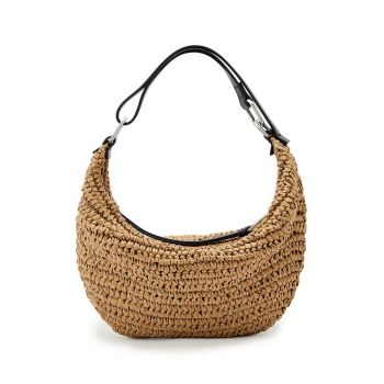 Geanta de hartie cu bareta ajustabila de umar Luna - Portocaliu persan