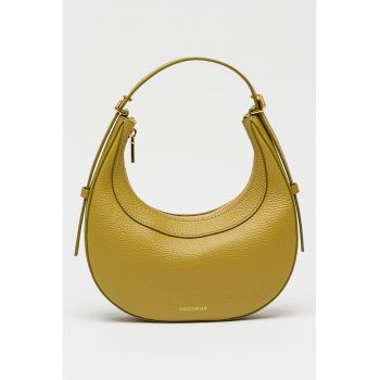 Geanta de piele cu forma de semiluna Whisper - Verde masliniu