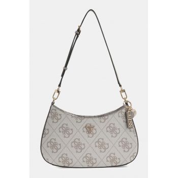 Geanta de piele ecologica cu bareta de umar Noelle - Maro taupe deschis