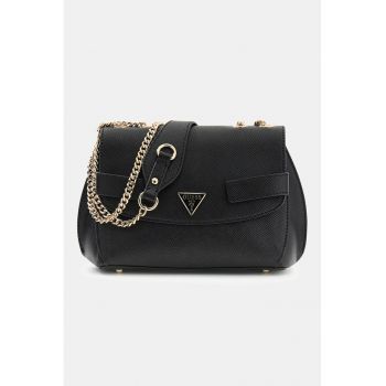 Geanta de piele ecologica cu bareta de umar Serenova - Negru