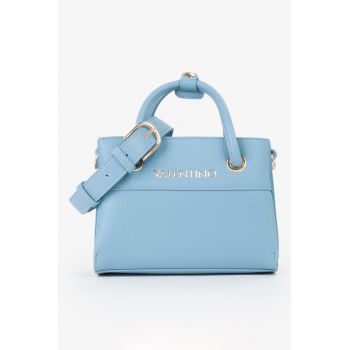 Geanta de piele ecologica cu maner Alexia - Albastru glaciar