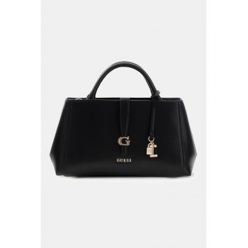 Geanta de piele ecologica cu maner si bareta detasabila Carrie - Negru