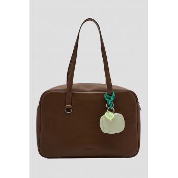 Geanta de piele ecologica - Maro pamantiu