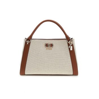 Geanta de umar cu bareta detasabila Kamilla - Maro scortisoara/Crem