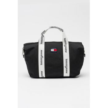 Geanta de umar cu maner cu logo - Alb/Negru