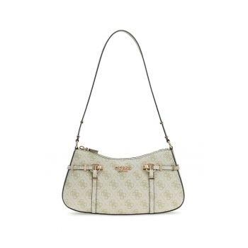 Geanta de umar cu model monograma Leona - Verde pal