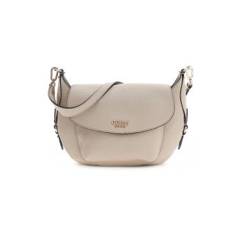 Geanta din piele ecologica cu bareta de umar Marsha - Maro taupe deschis