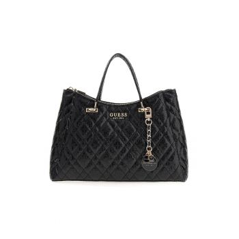 Geanta din piele ecologica cu maner si fermoar Isemay - Negru