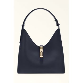 Geanta hobo de piele Goccia - Albastru ultramarin