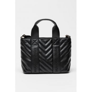 Geanta matlasata cu maner Becky - Negru