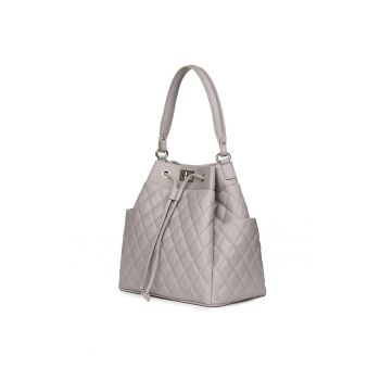 Geanta piele cu aspect matlasat Felice - Gri