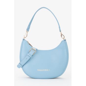 Geanta semiluna de piele ecologica Alexia - Albastru glaciar