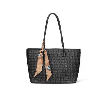 Geanta shopper de piele ecologica Emberly Pro - Negru