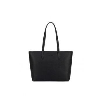 Geanta shopper de piele ecologica - Negru