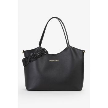 Geanta shopper de piele ecologica - Negru