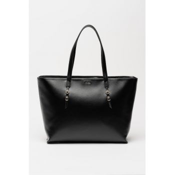Geanta shopper din piele ecologica Syndra - Negru