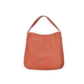 Geanta  Stanford Hobo - portocalie - 35x30x8cm - 100% piele artificiala