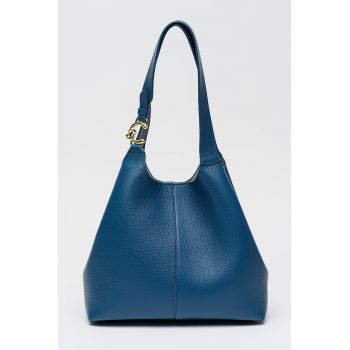 Geanta tote de piele - Albastru