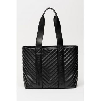 Geanta tote matlasata Becky - Negru