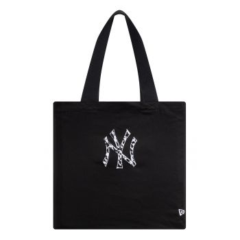 Geanta tote MLB NY Yankees - Negru/Alb optic - 46 x 40 x 10 cm