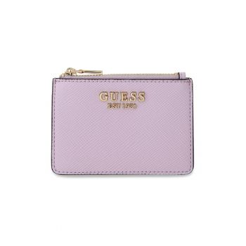 Portcart de piele ecologica cu logo metalic Patsie - Lila