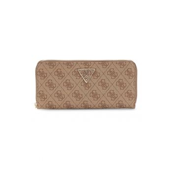 Portofel cu buzunar exterior cu fermoar - Maro camel