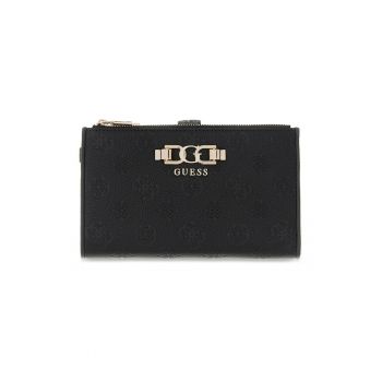 Portofel de piele ecologica cu bareta pentru incheietura Anise - Negru