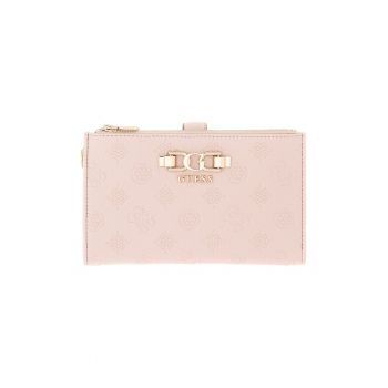 Portofel de piele ecologica cu bareta pentru incheietura Anise - Roz deschis