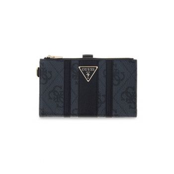 Portofel de piele ecologica cu logo Laurel - Gri carbune