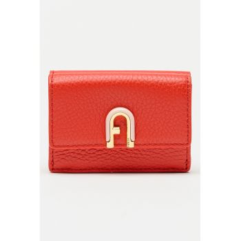 Portofel din piele cu aspect granulat