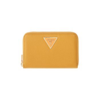 Portofel din piele ecologica cu logo Laurel II - Galben sofran