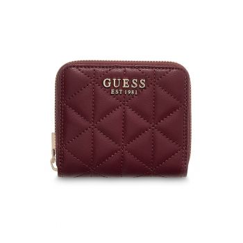 Portofel matlasat de piele ecologica Paisleigh - Visiniu