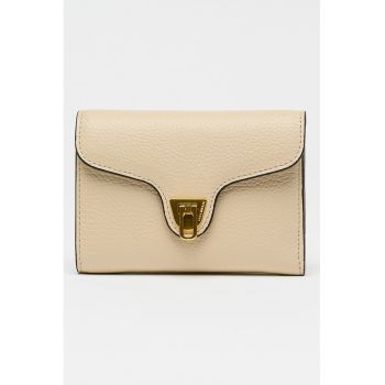 Portofel pliabil din piele Beat Soft - Bej deschis