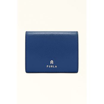 Portofel pliabil din piele Camelia - Albastru inchis