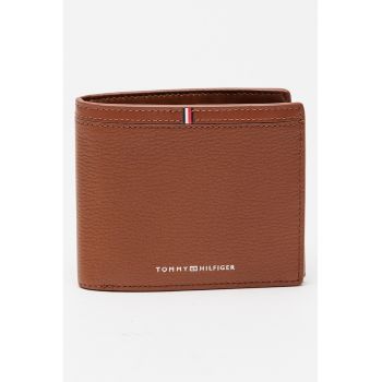 Portofel pliabil din piele Corporate - Maro scortisoara