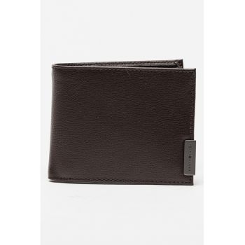 Portofel pliabil din piele Hardware - Maro inchis