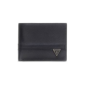 Portofel pliabil din piele Monaco - Negru