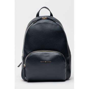 Rucsac din piele ecologica cu detaliu logo - Bleumarin