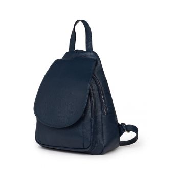 Rucsac din piele naturala Dante - Bleumarin