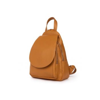 Rucsac din piele naturala Dante - Coniac