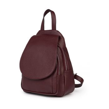 Rucsac din piele naturala Dante - Visiniu
