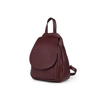 Rucsac din piele naturala Dante - Visiniu