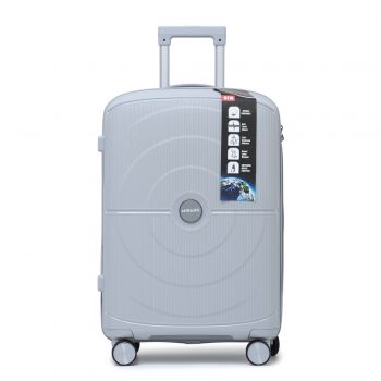 Troler Mirano Turin, 55 cm, Albastru, Silver