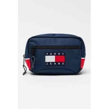 Borseta cu logo Archive - Rosu/Bleumarin