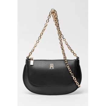 Geanta crossbody cu bareta de lant Glam - Negru