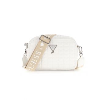 Geanta crossbody cu logo inima - Alb/Bej deschis