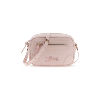 Geanta crossbody cu logo - Roz pal