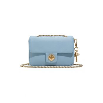 Geanta crossbody de piele ecologica Nellyne - Albastru pastel