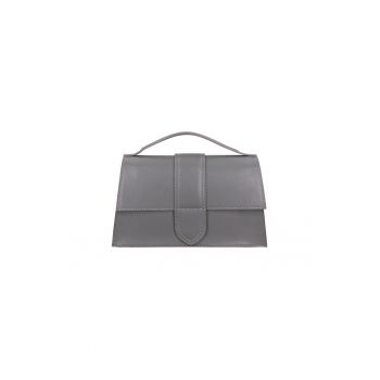 Geanta crossbody de piele - Gri